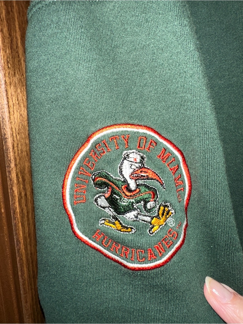 Jansport Green University of Miami Patch Sweatshirt - Picture 4 of 5